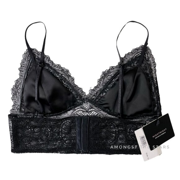 Night Night by Jonathan Simkhai Black Lace Power Bralette Bra - Picture 6 of 7